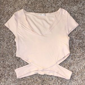 Cotton On pink crop top